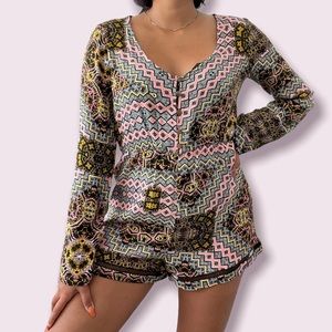 NWOT Minkpink Full Sleeve Fitted Romper